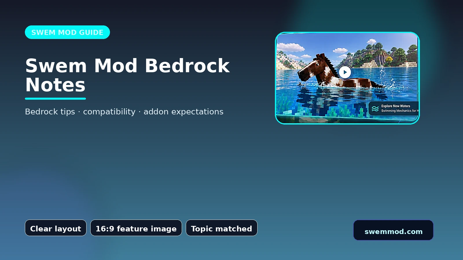 Swem Mod Bedrock Notes