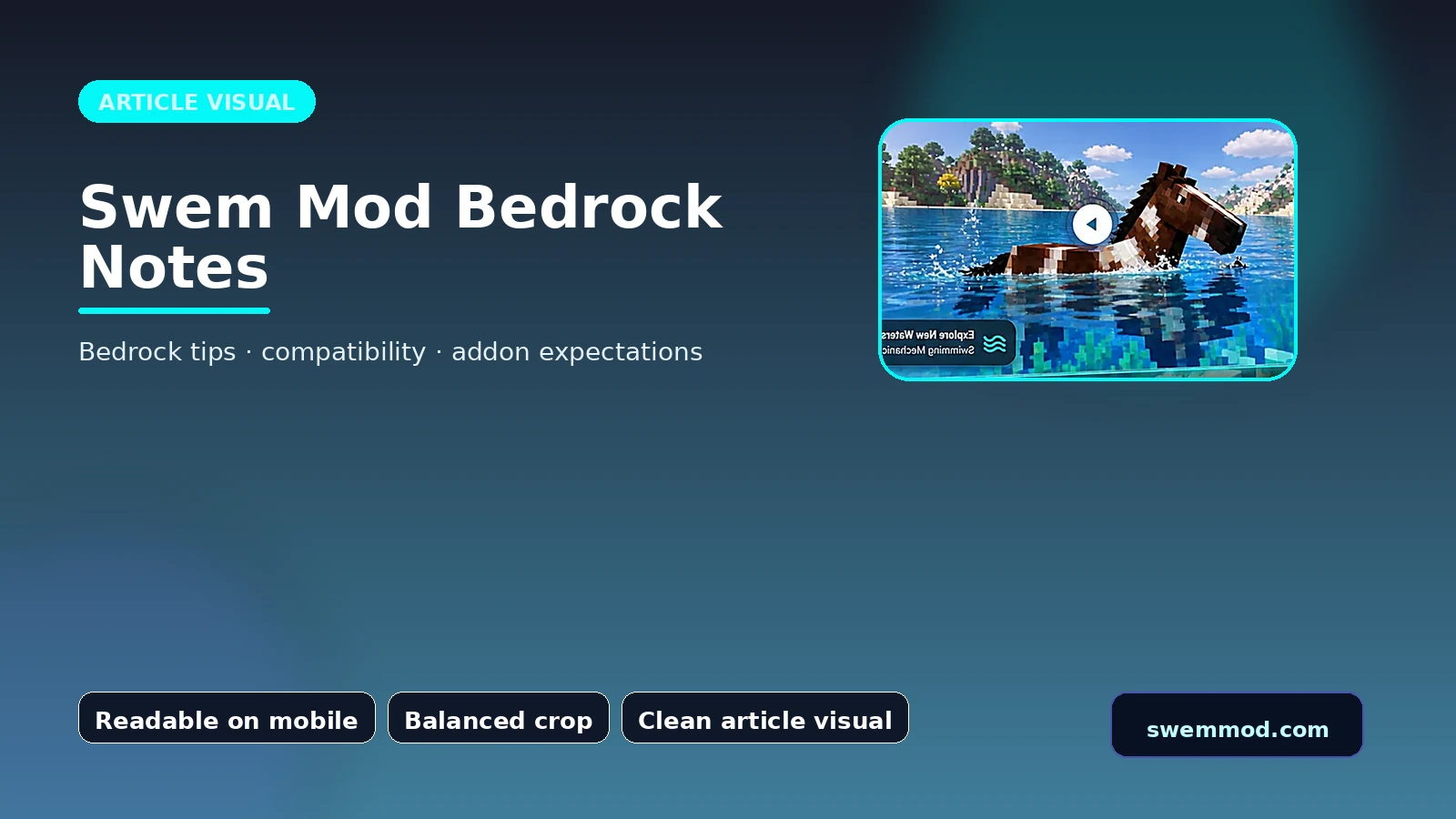 Swem Mod Bedrock Notes in-game related visual